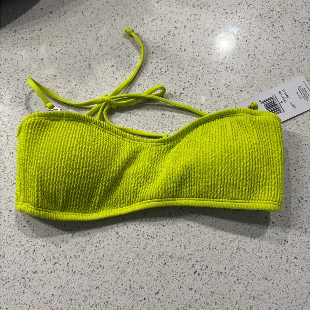 NWT Hurley Bright Green Scrunch Bandeau